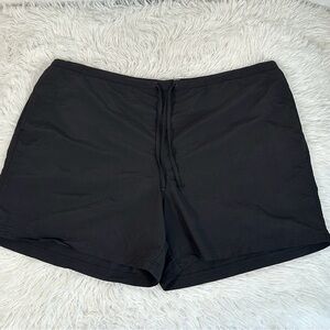 L.L. Bean Vintage Black Mesh Lined Swim Shorts